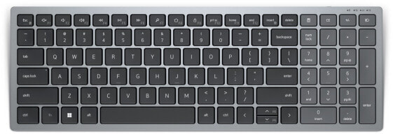 Dell KB740 - Full-size (100%) - RF Wireless + Bluetooth - Scissor key switch - QWERTY - Grey - Black