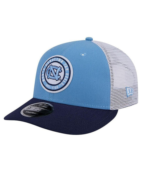 Men's Carolina Blue North Carolina Tar Heels Throwback Circle Patch 9fifty Trucker Snapback Hat