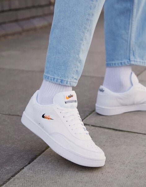 Nike Court Vintage Premium leather trainers in white