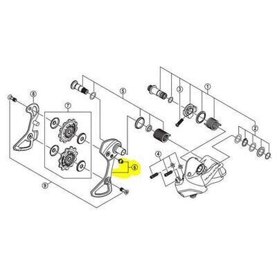 SHIMANO Dura Ace DI2 9070 SS 11s Exterior Pulley Carrier Leg