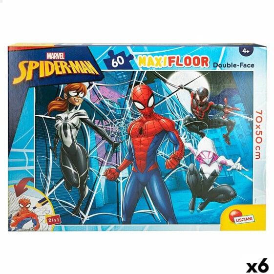 Child's Puzzle Spider-Man Double-sided 60 Pieces 70 x 1,5 x 50 cm (6 Units)