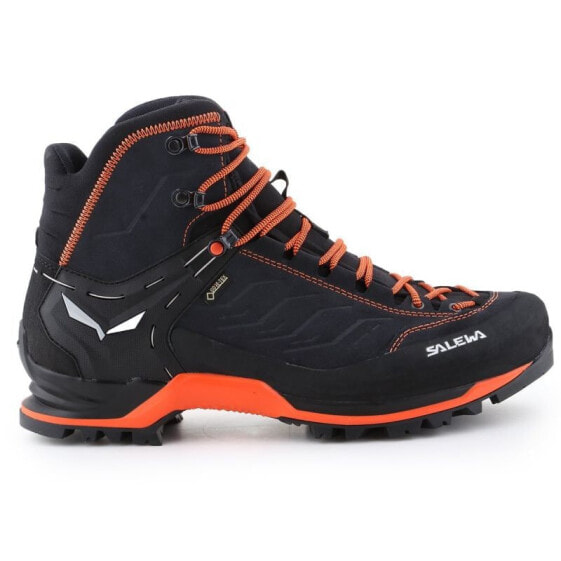 Мужские кроссовки спортивные треккинговые черные текстильные высокие демисезонные Salewa Mtn Trainer Gtx M 63458-0985 trekking shoes