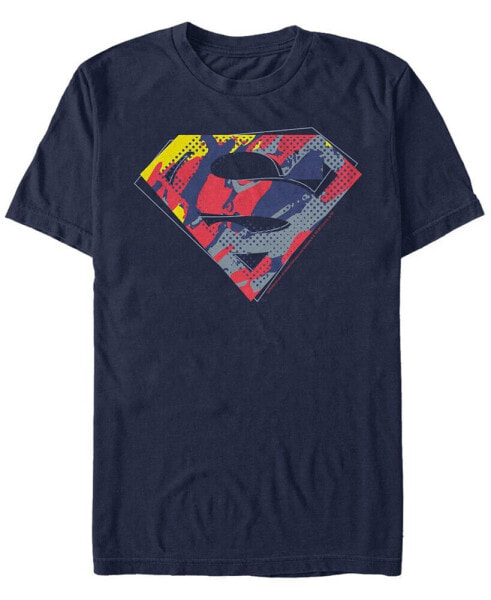 DC Men's Superman Camouflage Logo Short Sleeve T-Shirt