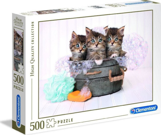 Пазл развивающий Clementoni High Quality Kittens and Soap 500 элементов