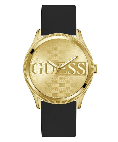 Часы мужские Guess REPUTATION черные, золотые 44 мм GW0726G2