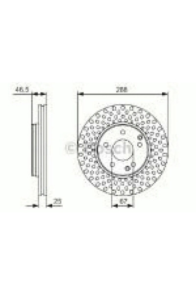 ÖN FREN AYNASI MERCEDES W203-C180-C200-W202-W210-E200-E220 288x25x5DLxHAVALI 0986478624 27053