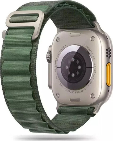 4kom.pl Pasek do smartwatcha Nylon Pro Band do Apple Watch 4 / 5 / 6 / 7 / 8 / SE (38 / 40 / 41 MM) MILITARY GREEN