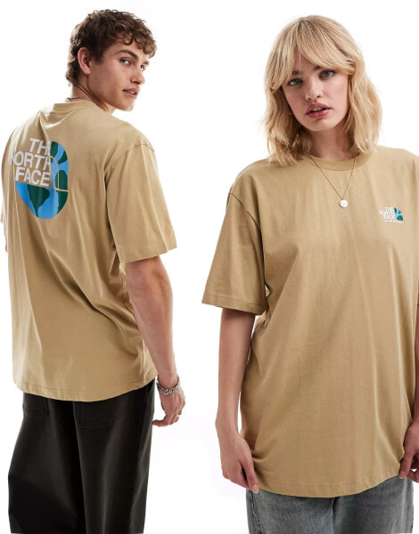 The North Face Dome backprint oversized t-shirt in beige