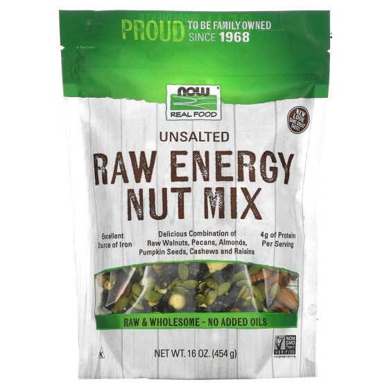 Real Food, Raw Energy Nut Mix, Unsalted, 16 oz (454 g)