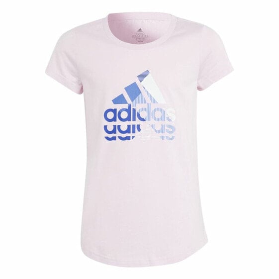 Child's Short Sleeve T-Shirt Adidas Graphic Pink