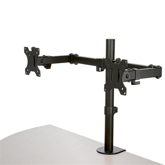 Кронштейн для монитора Startech.com Desk Mount Dual Monitor Arm - Настольный зажим / Втулка VESA для до 32" дисплеев - Эргономичный шарнирный кронштейн - Регулировка по высоте/наклону/повороту/вращению - Черный