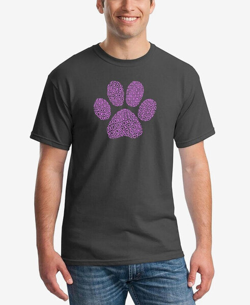 Men's XOXO Dog Paw Word Art Short Sleeve T-shirt