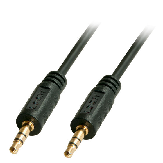 Lindy 10m Premium Audio 3.5mm Jack Cable - 3.5mm - Male - 3.5mm - Male - 10 m - Black