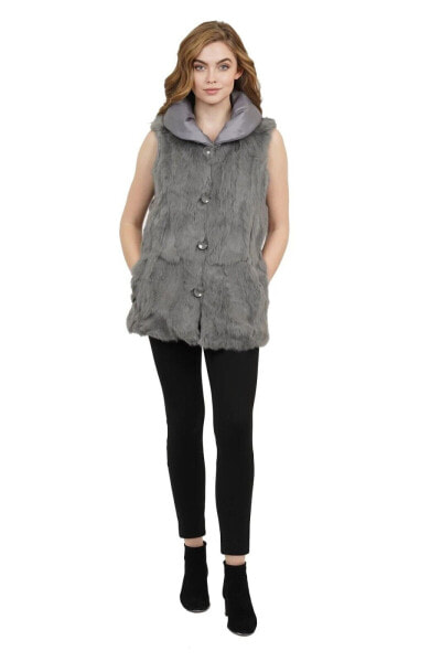 Love Token Nastia Reversible Genuine Rabbit Fur Vest - LT04-92 MSRP $380.00