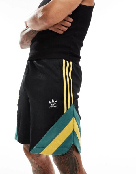 adidas Performance Jamaica Originals shorts in black