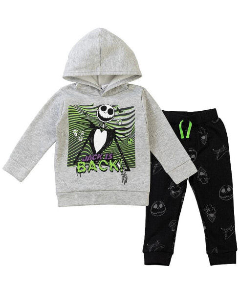 Toddler Boys Nightmare Before Christmas Fleece Hoodie and Pants Outfit Set to