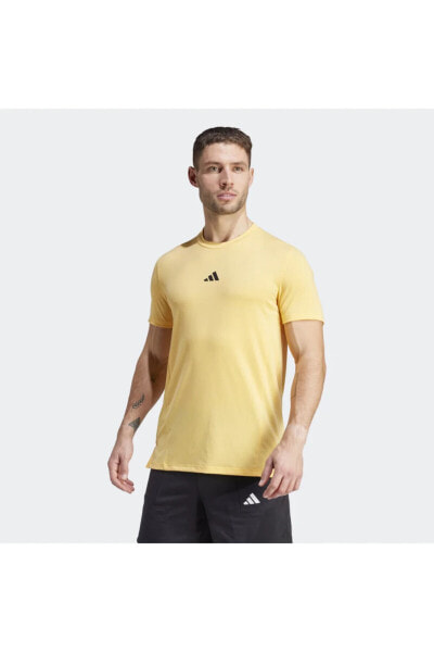 Designed For Training Erkek Sarı Yuvarlak Yaka Tişört