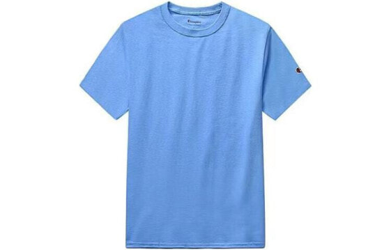 Champion 单标基础打底衫圆领短袖T恤 美版 男女同款 天蓝色 / Футболка Champion T425-LB T-Shirt