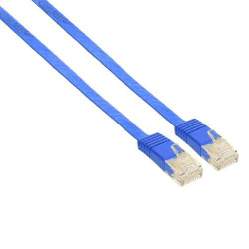 InLine Flat Ultraslim Patch Cable U/UTP Cat.6 Gigabit ready blue 7m