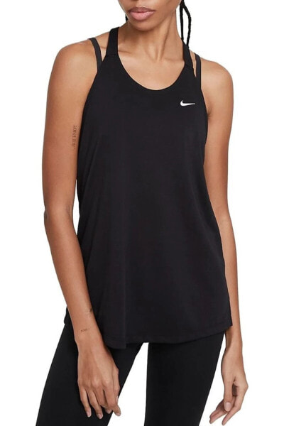 Топ для тренировок Nike Dri-fit Essential Elastika женский - черный