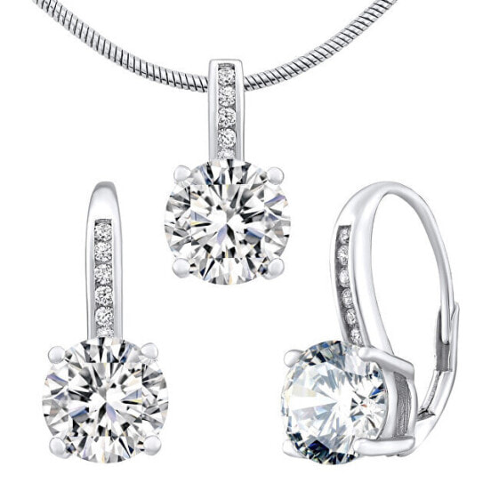 Silver jewelery set Verity LPS1335ES (earrings, pendant)