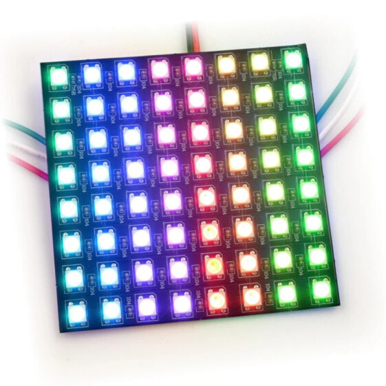 Elastic matrix 8x8 - 64 LED RGB - WS2812B individually addressed