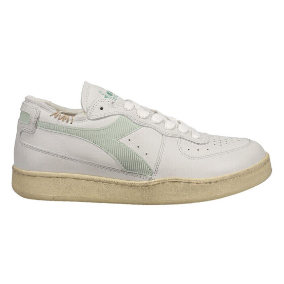 Diadora Mi Basket Row Cut Lace Up Mens White Sneakers Casual Shoes 176282-C9598