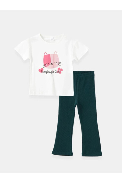 Пижама LCW Casual Baby T-shirt & Leggings Set.