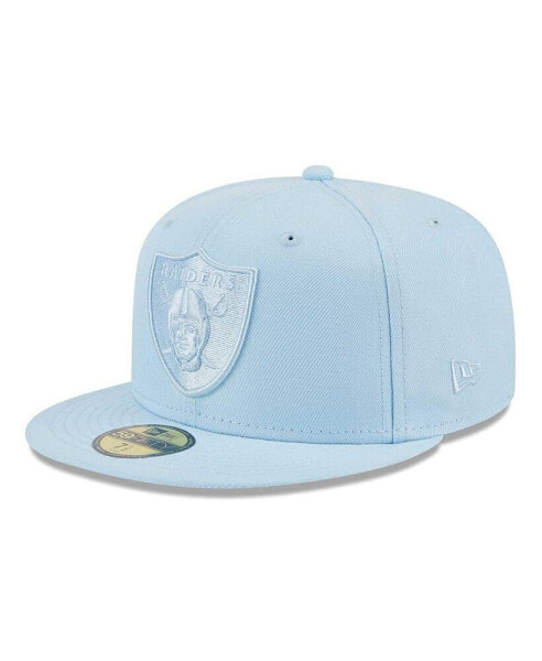 Men's Light Blue Las Vegas Raiders Color Pack 59Fifty Fitted Hat