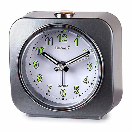 Table clock Timemark Grey Green Plastic 9 x 9 x 4 cm