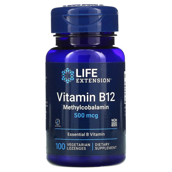 Vitamin B12, Methylcobalamin, 500 mcg, 100 Vegetarian Lozenges