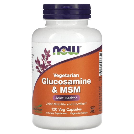 Витаминно-минеральный комплекс для суставов NOW Vegetarian Glucosamine & MSM, 240 капсул
