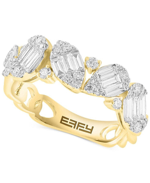 EFFY® Diamond Multi-Cluster Statement Ring (1 ct. t.w.) in 14k Yellow Gold