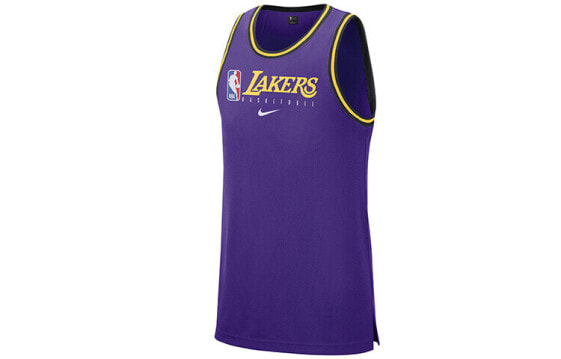 Мужская футболка Nike NBA DRI-FIT Лос-Анджелес Лейкерс пурпурная BQ9344-504