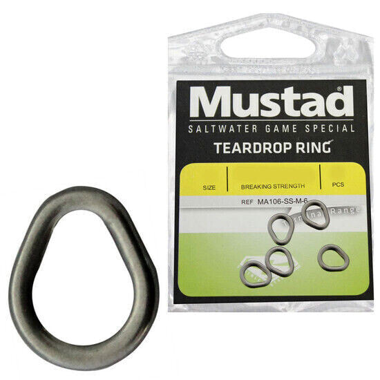 3 PACKS of MUSTAD ULTRA STAINLESS TEARDROP RINGS - PICK SIZE - FREE SHIP