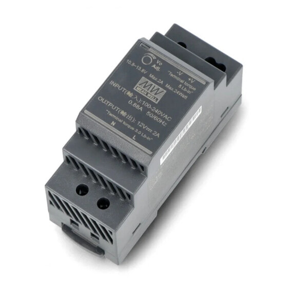 Электрический блок питания MEAN WELL HDR-30-12 для DIN-рейки - 12 В/2 А/24 Вт.