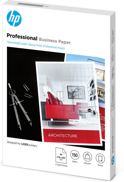 HP Professional Business Paper - Glossy - 200 g/m2 - A4 (210 x 297 mm) - 150 sheets - Laser printing - A4 (210x297 mm) - Gloss - 150 sheets - 200 g/m² - White
