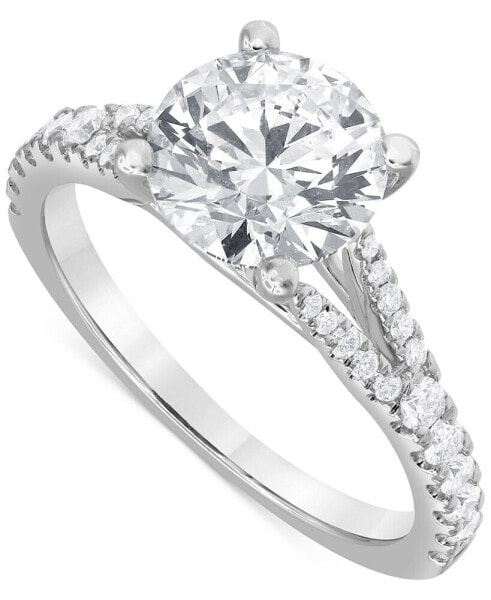 Certified Lab Grown Diamond Split Shank Engagement Ring (2-1/3 ct. t.w.) in 14k Gold