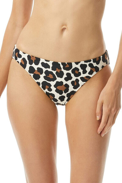 Michael Michael Kors 299237 Women's Leopard Hipster Bikini Bottom Caramel L