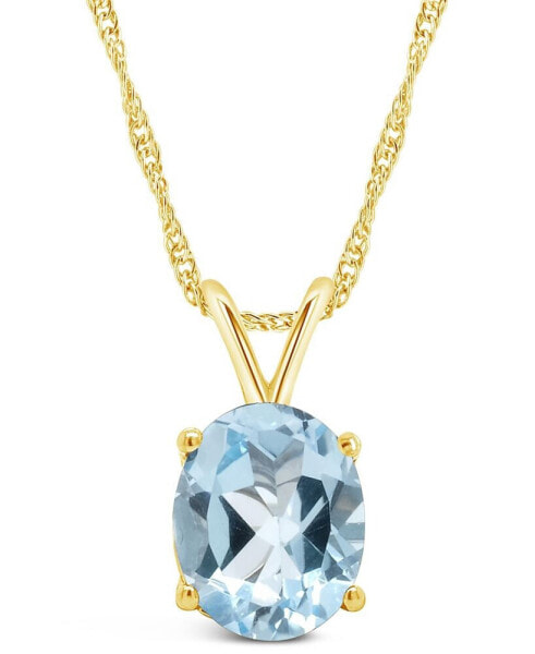 Topaz (3-5/8 ct. t.w.) Pendant Necklace in 14K Yellow Gold