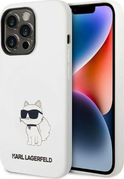 Karl Lagerfeld Etui Karl Lagerfeld KLHCP14LSNCHBCH Apple iPhone 14 Pro hardcase biały/white Silicone Choupette