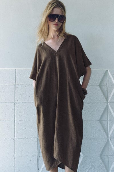 ZW COLLECTION LINEN BLEND TUNIC DRESS