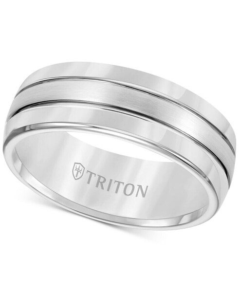 Men's Tungsten Carbide Ring, Comfort Fit Wedding Band (8mm)