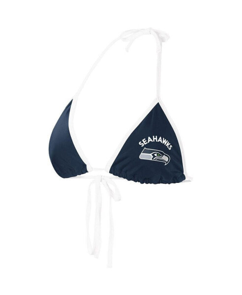 Women's College Navy Seattle Seahawks Perfect Match Bikini Top