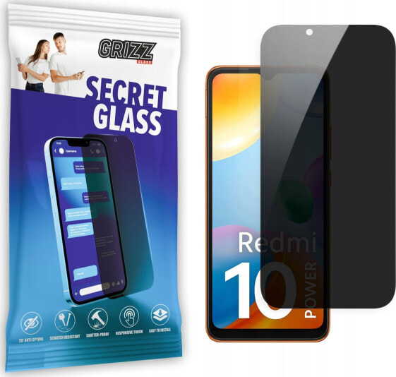 GrizzGlass Szkło prywatyzujące GrizzGlass SecretGlass Xiaomi Redmi 10 Power