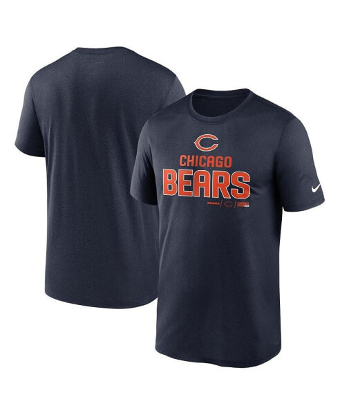 Men's Navy Chicago Bears Legend Community Performance T-shirt