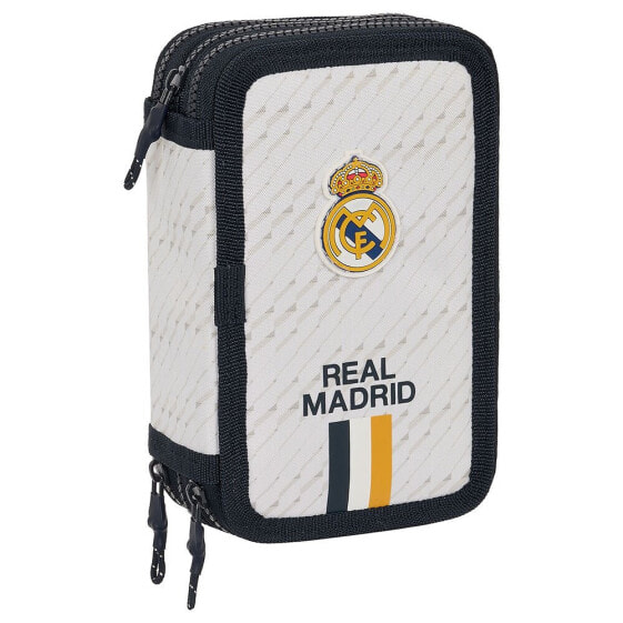 SAFTA Real Madrid 1St Equipment 23/24 Triple Filled 36 Pieces Pencil Case