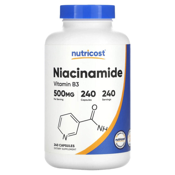 Витамин Б3 Nutricost, 500 мг, 240 капсул