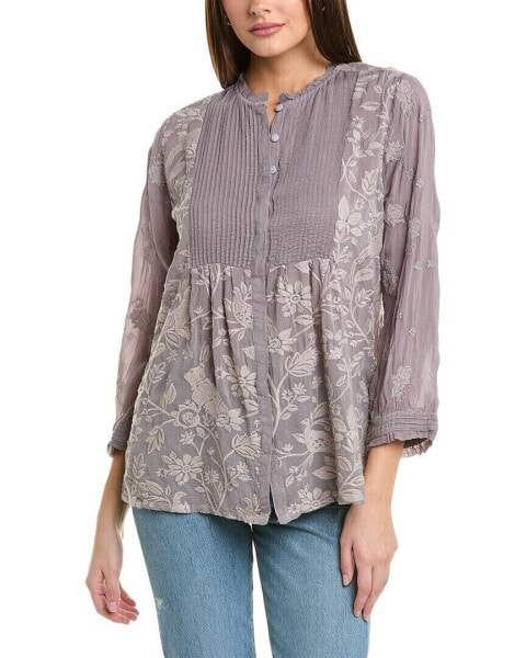 Johnny Was Tabira Bunny Blouse Women's M