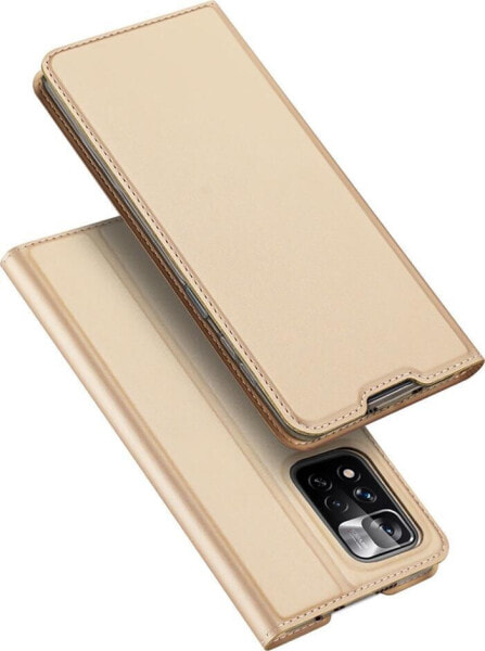 Dux Ducis Dux Ducis Skin Pro kabura etui pokrowiec z klapką Xiaomi Poco X4 NFC 5G złoty